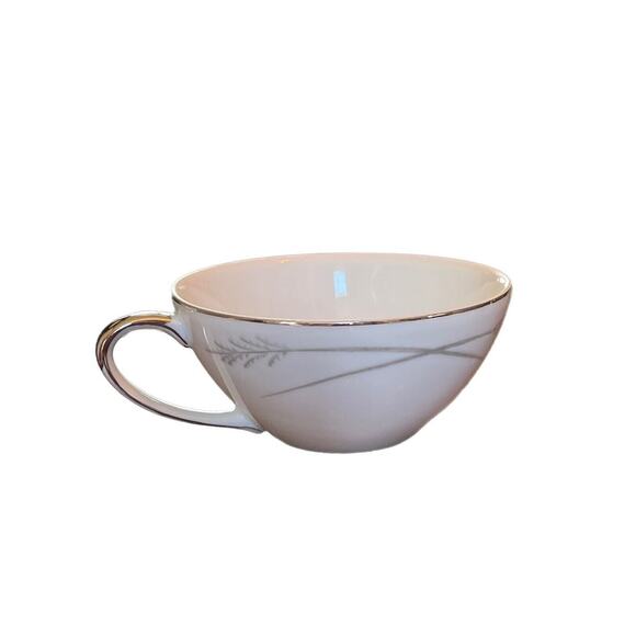 Mikasa Fine China Jyoto Japan Grace-ine Teacup Only Silver Trim Wheat 8203 EUC - Picture 1 of 3